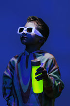 Petit Boum sensorische fles Float fluo geel Glow in the Dark