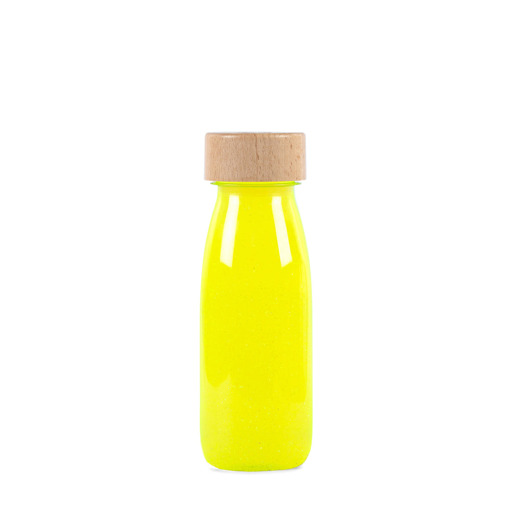 Petit Boum sensorische fles Float fluo geel Glow in the Dark