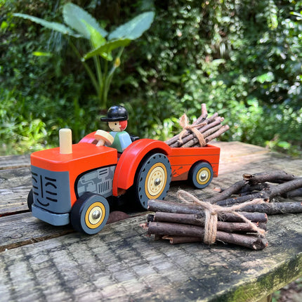 Tender Leaf poppenhuis houten tractor