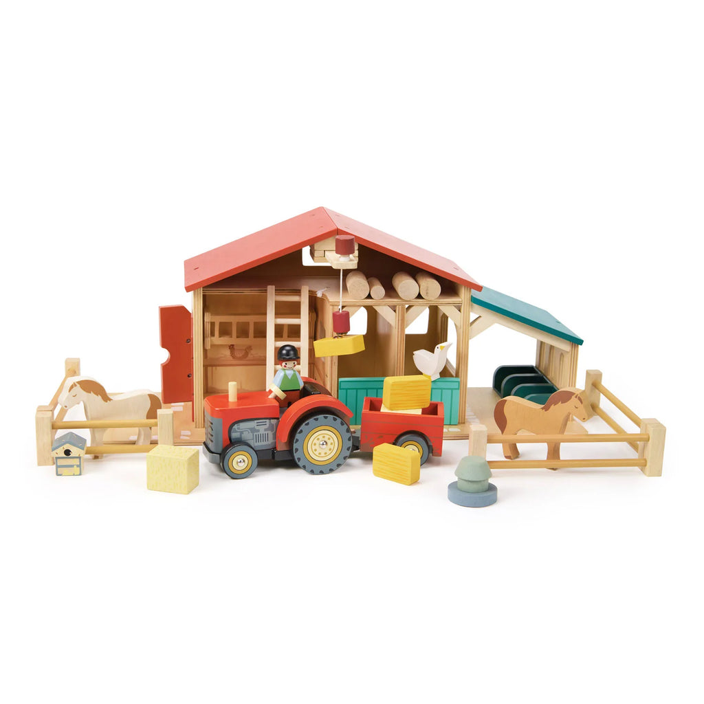 Tender Leaf poppenhuis houten tractor