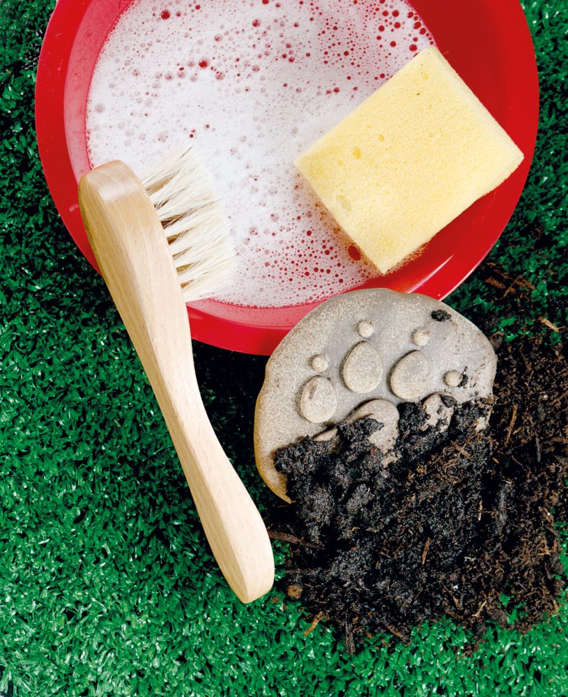 Yellow Door ontdekstenen pootafdrukken boerderijdieren