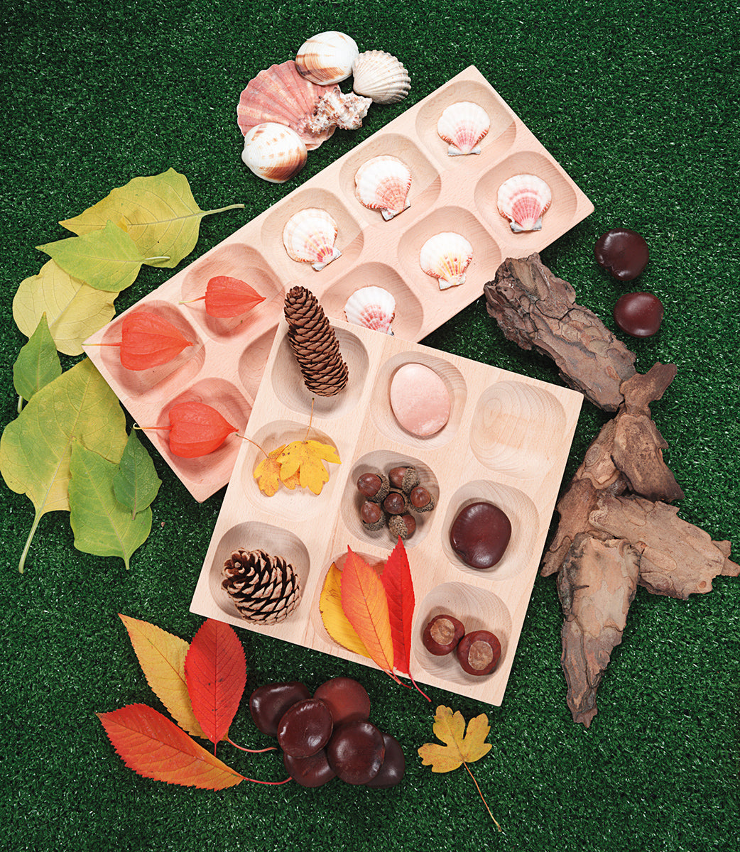 Yellow Door houten tray met 10 vakken