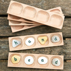 Yellow Door houten tray met 4 vakken