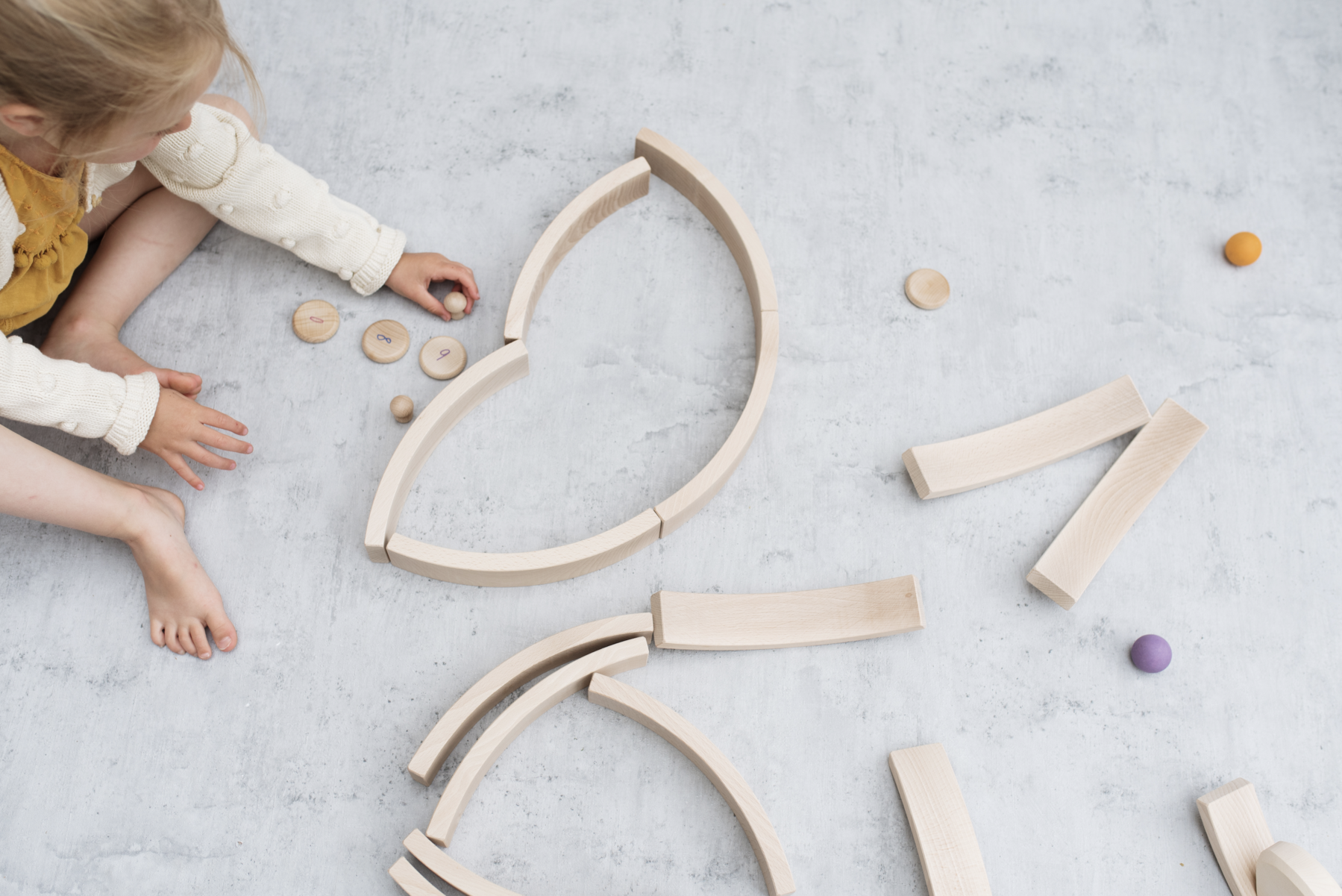 Abel blocks set van 24 houten blokken