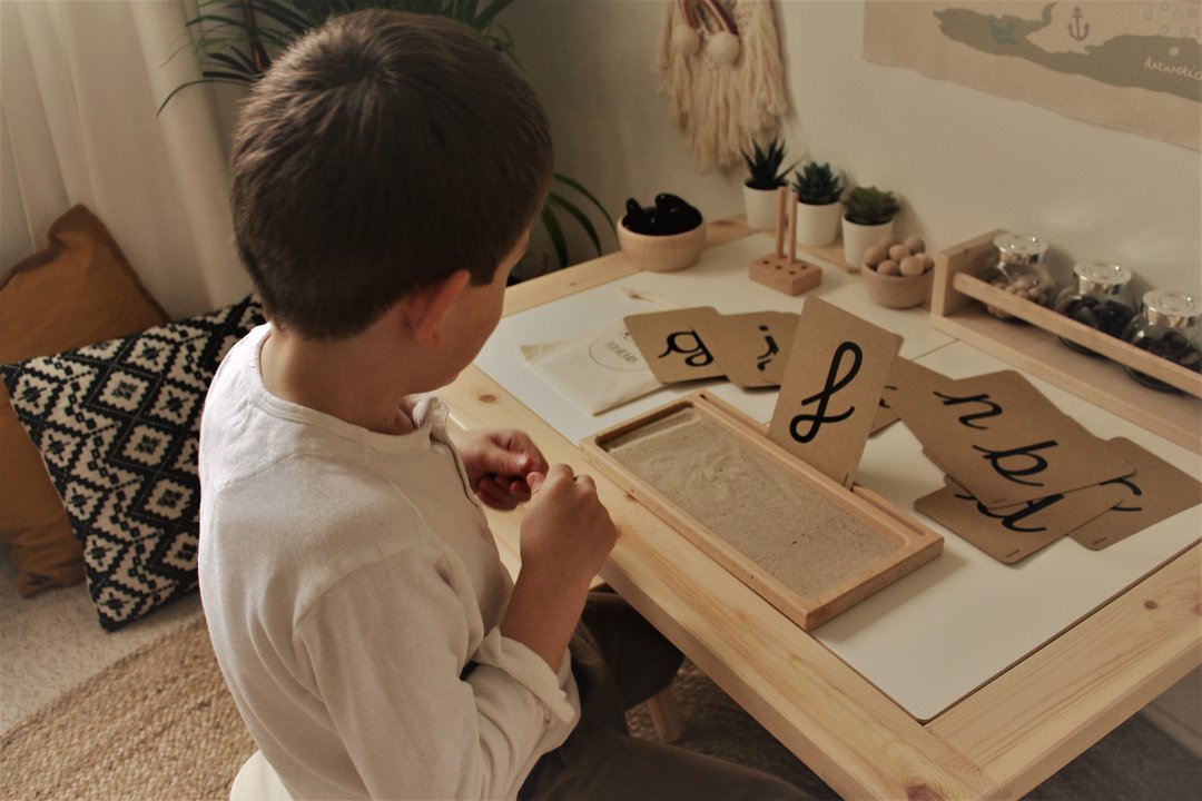 cursieve alfabetkaarten