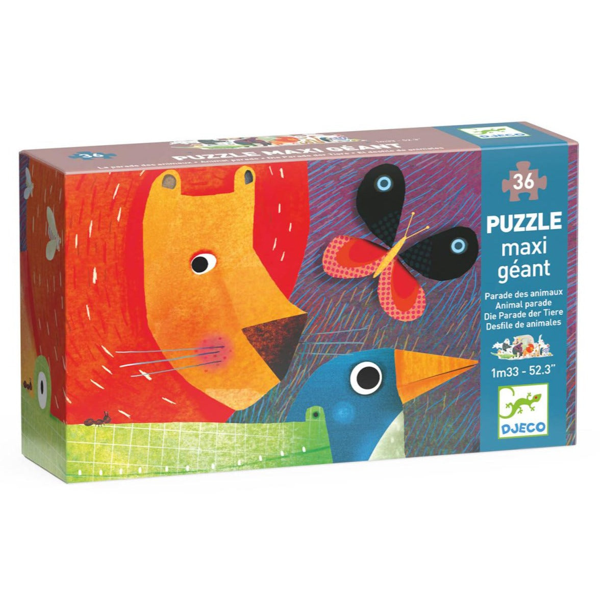 Djeco Giant puzzel Dierenparade 36 stukken