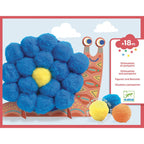 Djeco knutselset grote pompoms collage