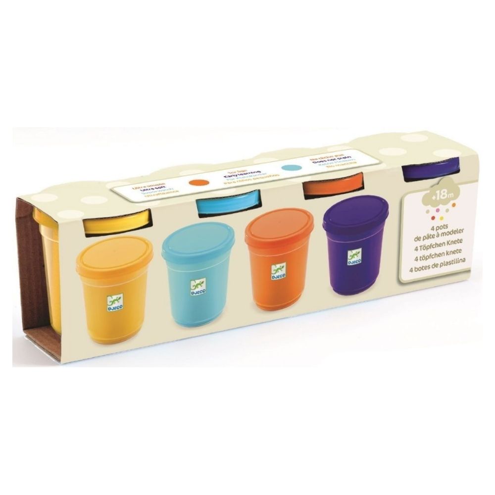 Djeco boetseerklei 4 kleuren nature