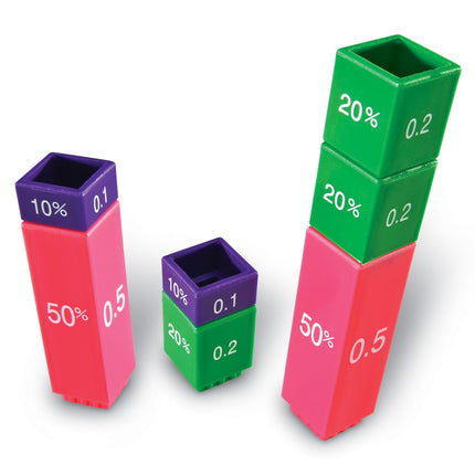 Learning Resources Fraction Tower rekenen met breuken decimalen en percentages