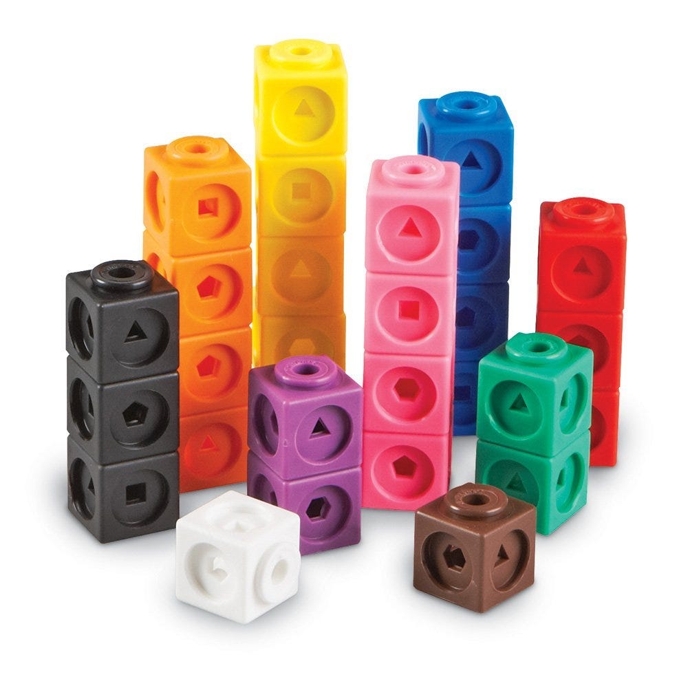 Learning Resources mathlink cubes set van 100