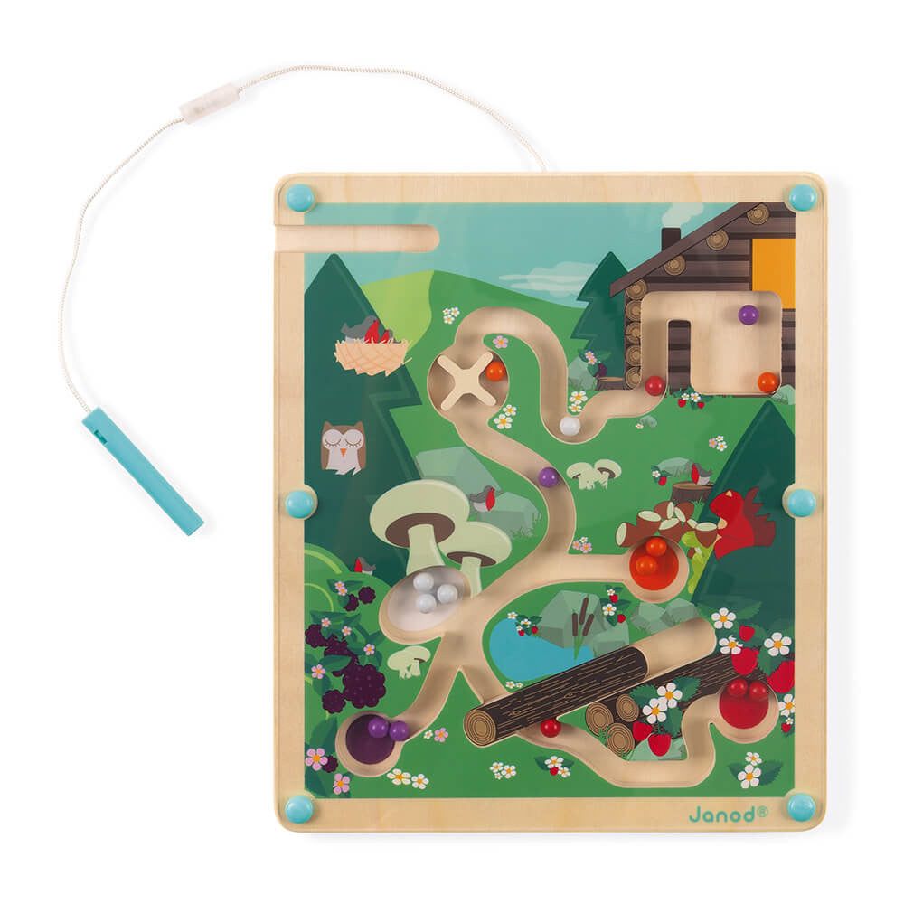 Janod magnetische puzzel met knikkers bos