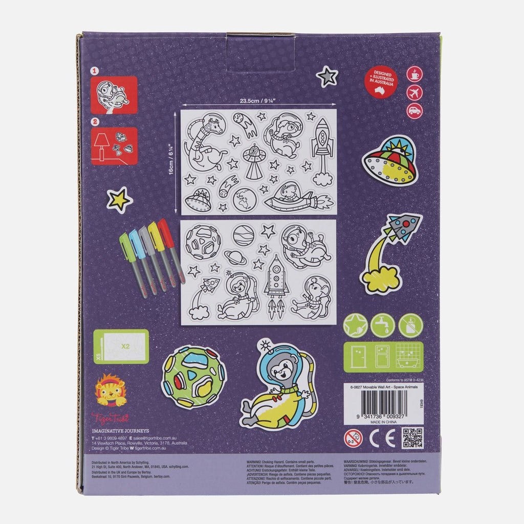 Tiger Tribe movable wall art space animals