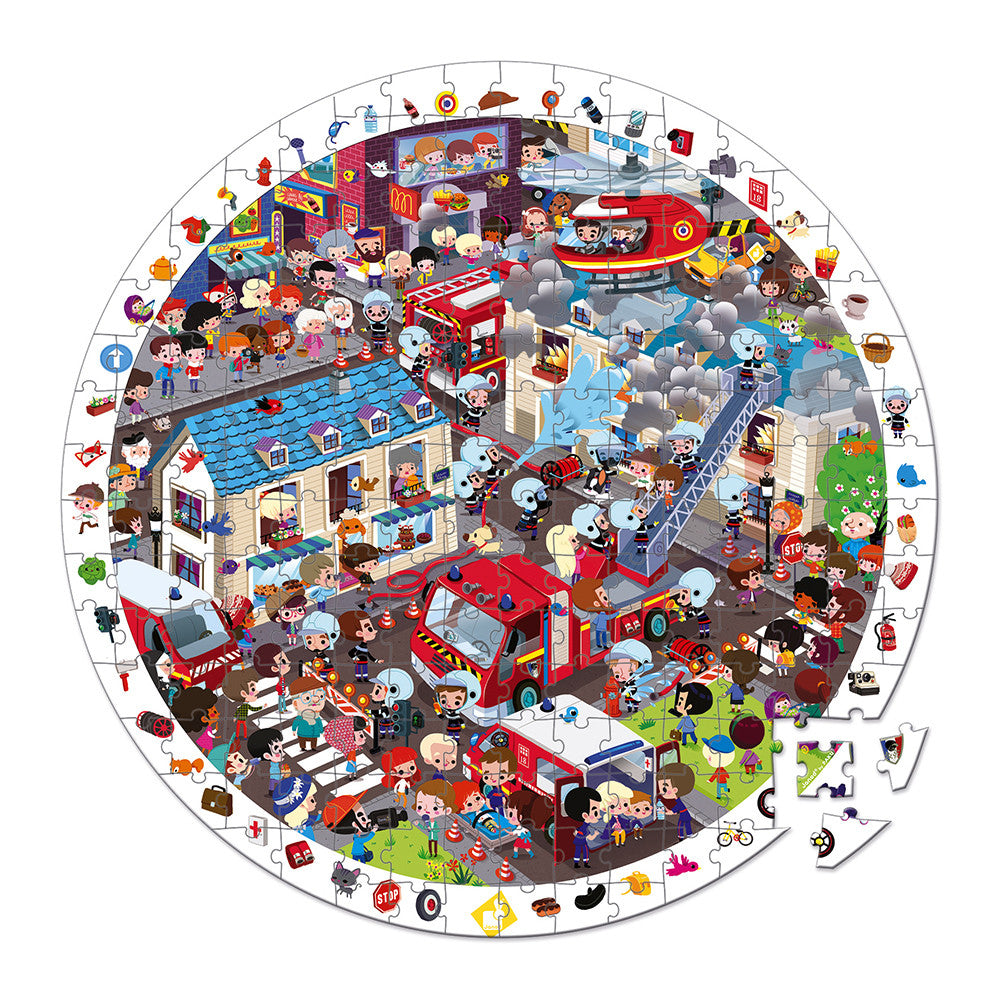 Janod observatiepuzzel brandweer 208 stukken