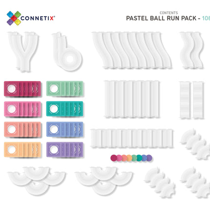 Connetix 106delige pastel ball run pack knikkerbaan