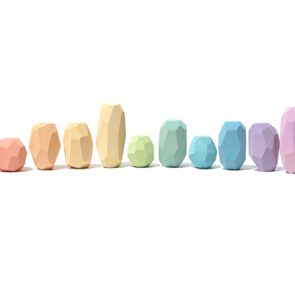 Ocamora teniques 12 regenboogstenen in pastelkleuren