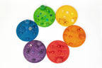 Grapat 6 houten schaaltjes in regenboogkleuren