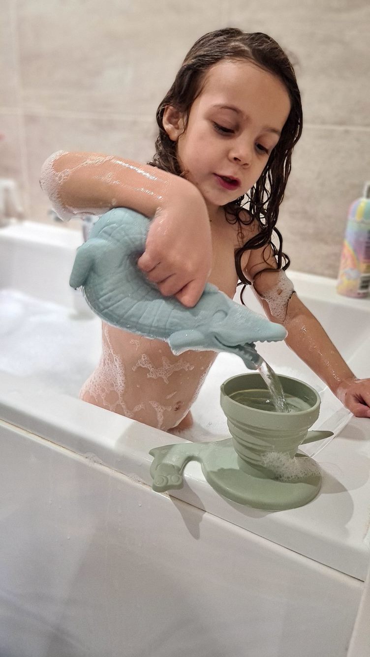 Scrunch regenwater meter oude roze