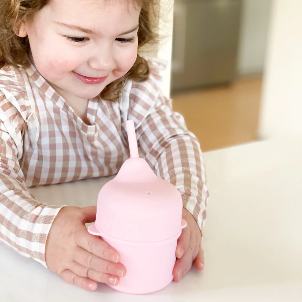 We Might Be Tiny drinktuit en rietje powder pink