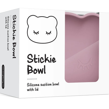 We Might Be Tiny sticky bowl bear dusty rose