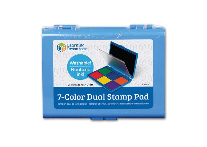 Learning Resources jumbo stempelpad met 7 kleuren verpakking