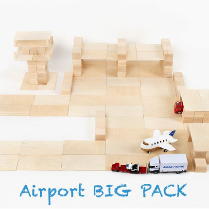 Just Blocks houten blokken big pack 336 blokken luchthaven